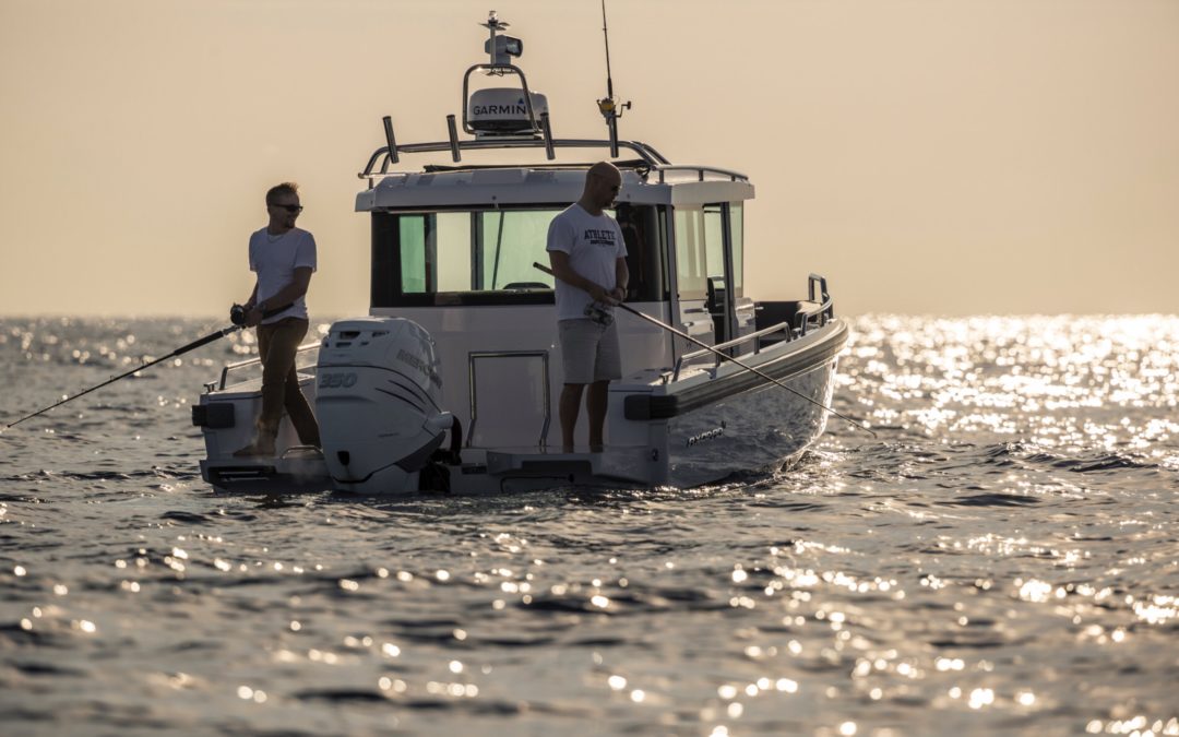 Världspremiär nya Axopar 28 Dusseldorf boat show 20-28/1